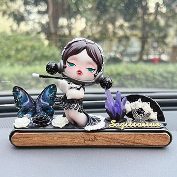 AnimeCarMod Midnight Zodiac Muse Car Dashboard Decor with Parking Number Plate