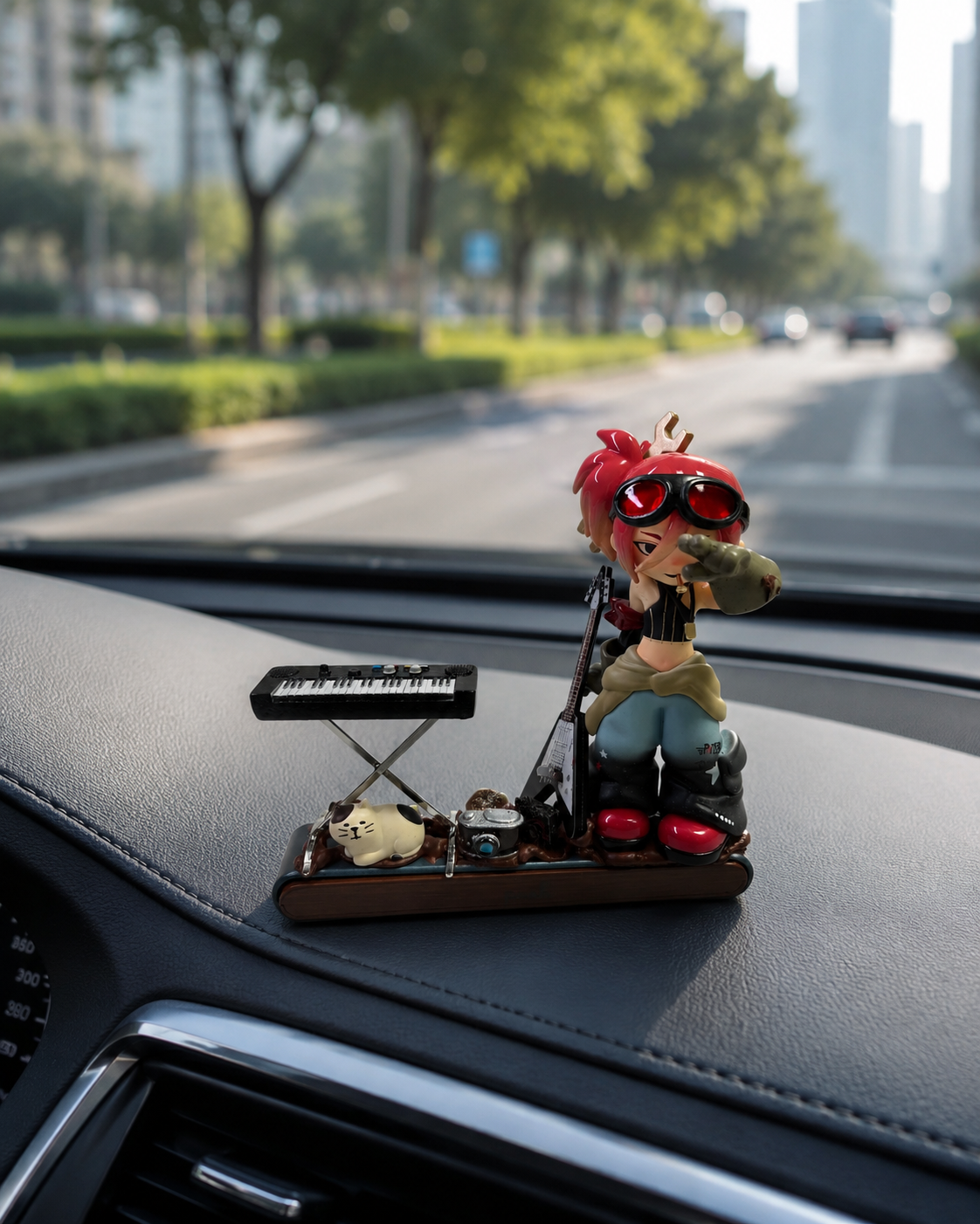 AnimeCarMod Garage Stage Rebel Car Dashboard Decor with Parking Number Plate
