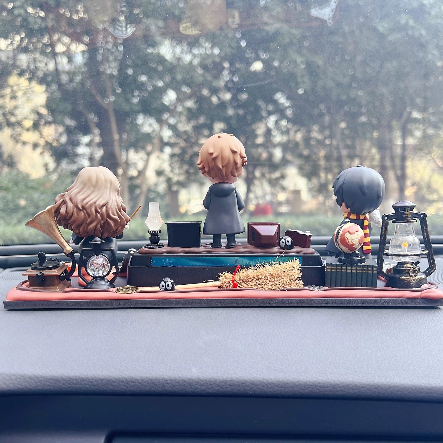 AnimeCarMod Enchanted Academy Car Dashboard Decor with Parking Number Plate