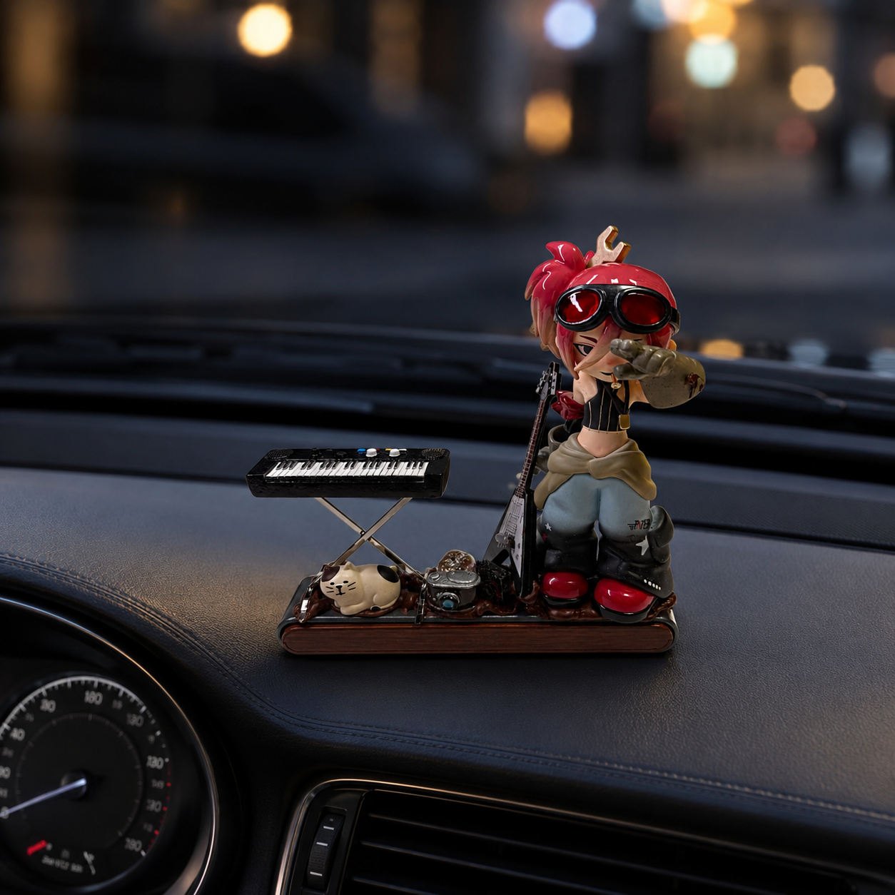 AnimeCarMod Garage Stage Rebel Car Dashboard Decor with Parking Number Plate