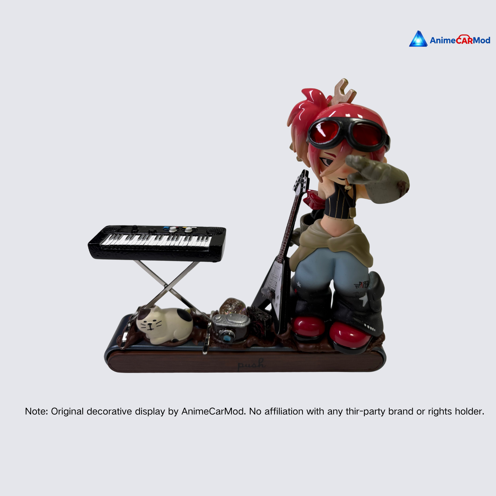 AnimeCarMod Garage Stage Rebel Car Dashboard Decor with Parking Number Plate