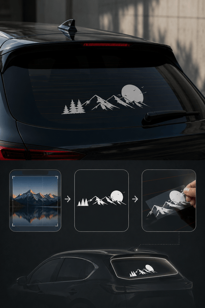 AnimeCarMod Build Your Own Car Window Sticker featuring customizable design and vibrant anime-themed graphics for vehicle decoration.