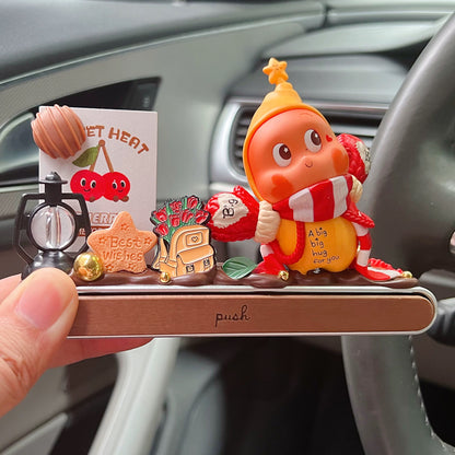 AnimeCarMod Sweet Wish Little Star car dashboard decor with parking number plate, featuring cute star design for vehicle interior.
