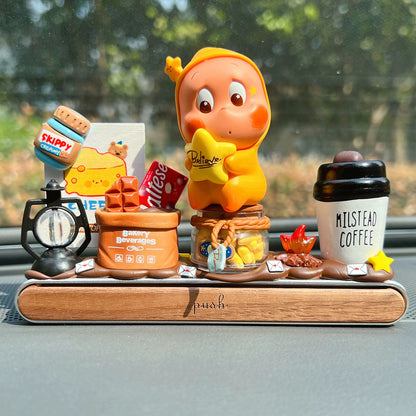 AnimeCarMod Sweet Wish Little Star car dashboard decor with parking number plate, featuring cute star design and vibrant colors.
