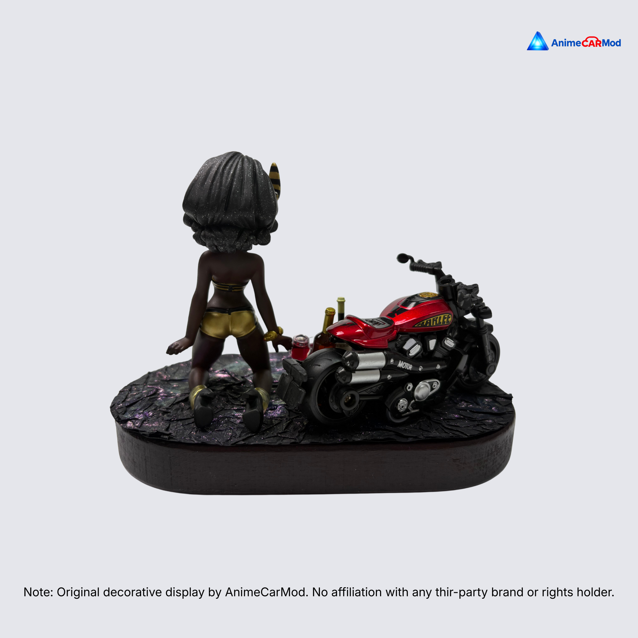 AnimeCarMod Midnight Rider car dashboard decor featuring a sleek anime-inspired design for vehicle interior styling.