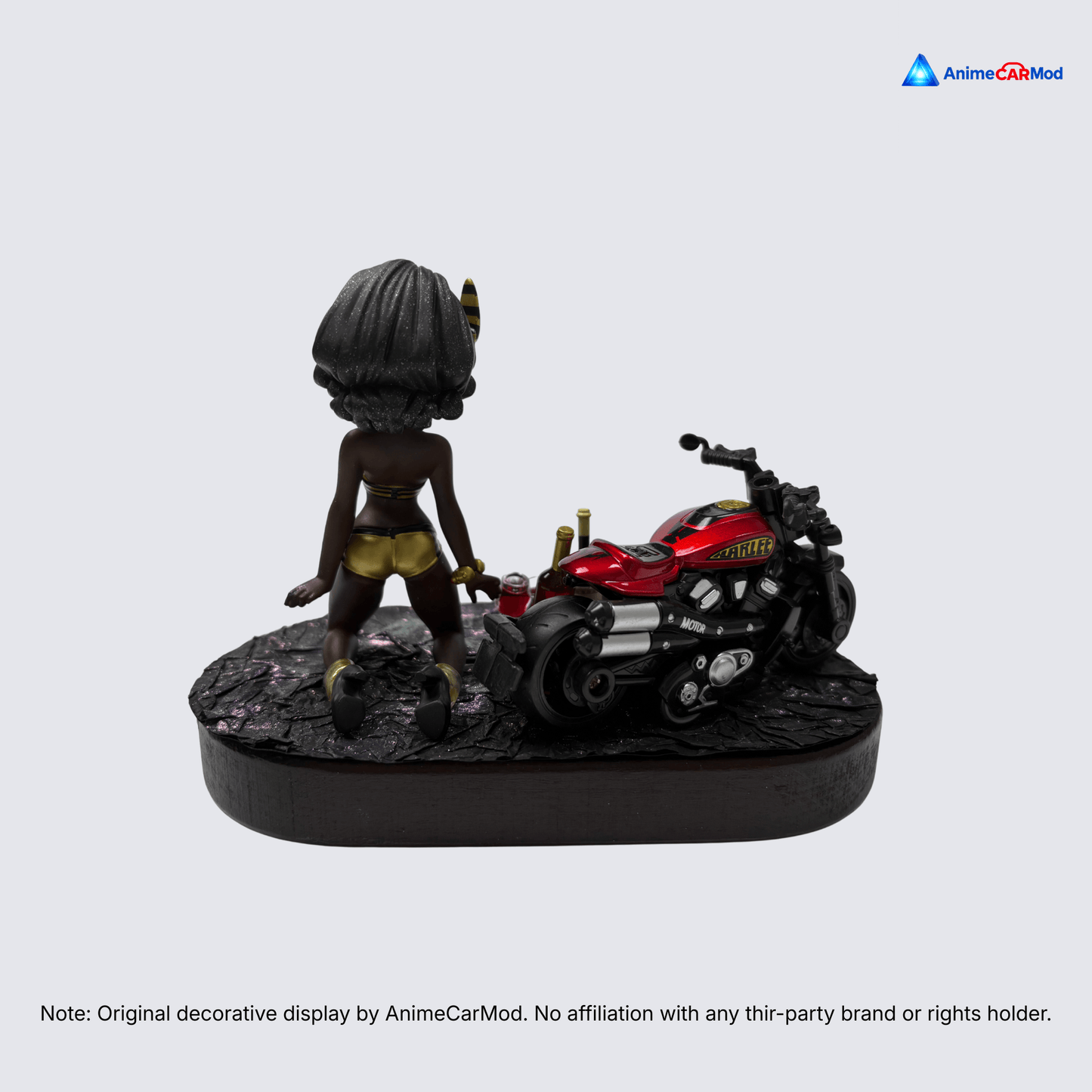 AnimeCarMod Midnight Rider car dashboard decor featuring a detailed anime-inspired design for vehicle interior decoration.