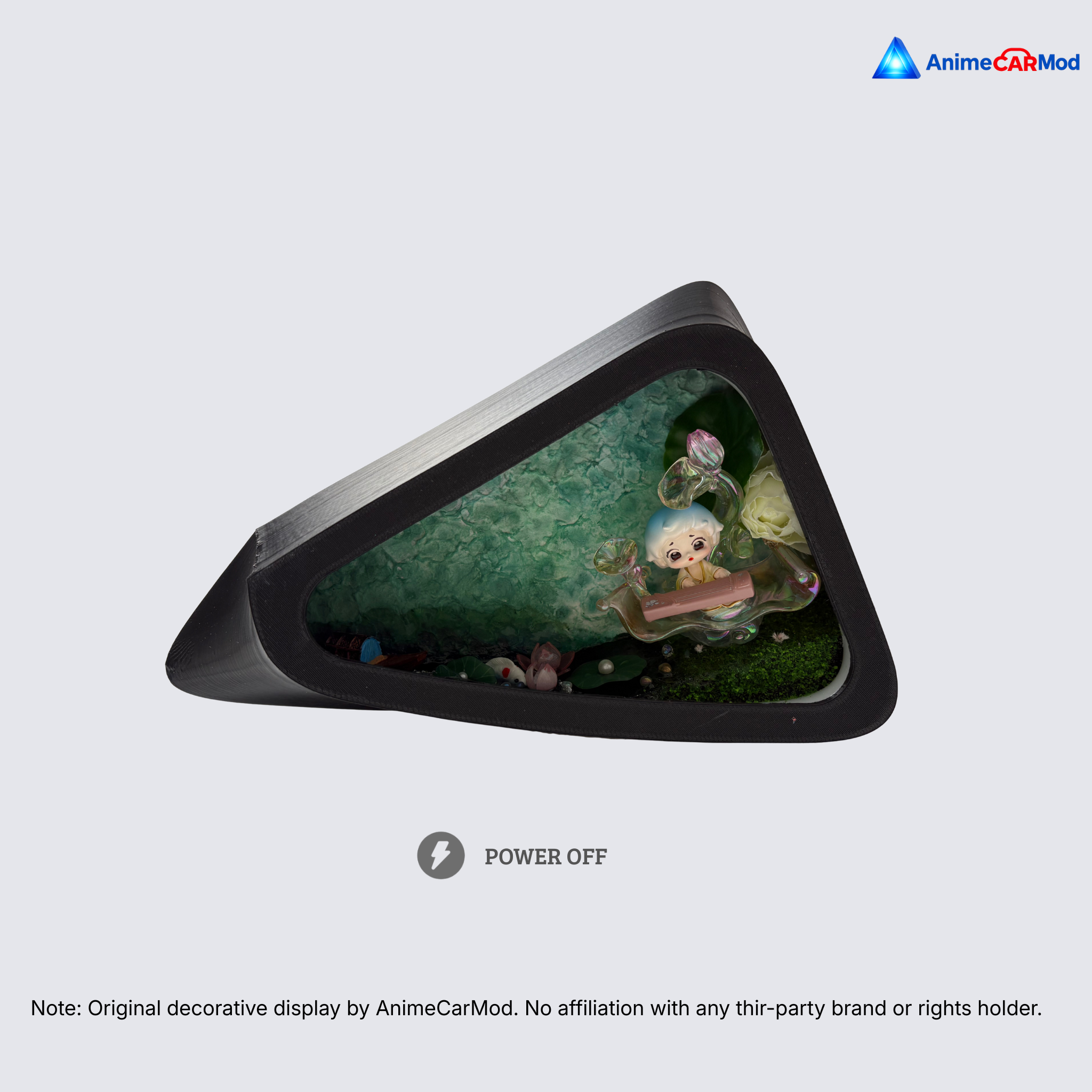 AnimeCarMod Lotus Breeze Reverie standard scene quarter window diorama with lights off showing handmade scene details