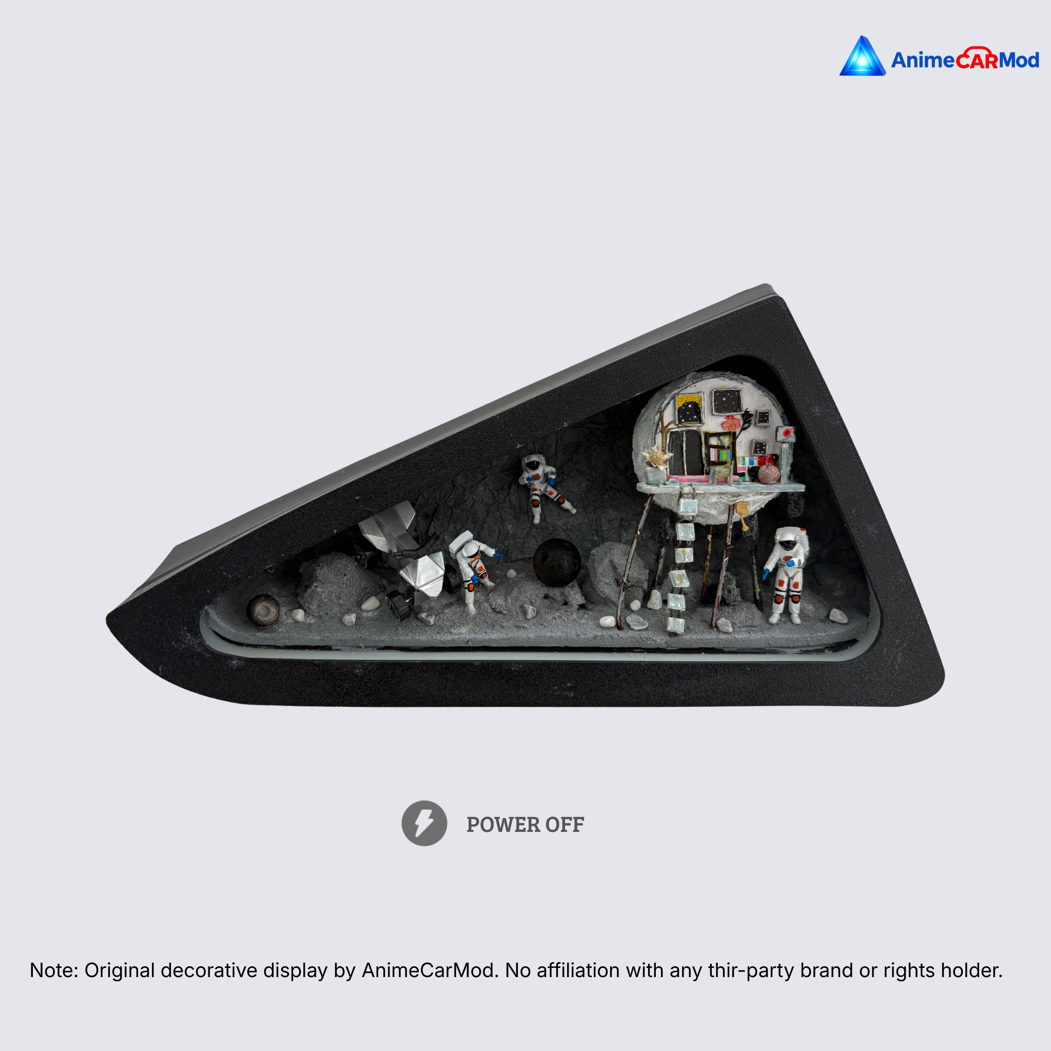 AnimeCarMod Lunar Outpost standard scene quarter window diorama with lights off showing handmade scene details