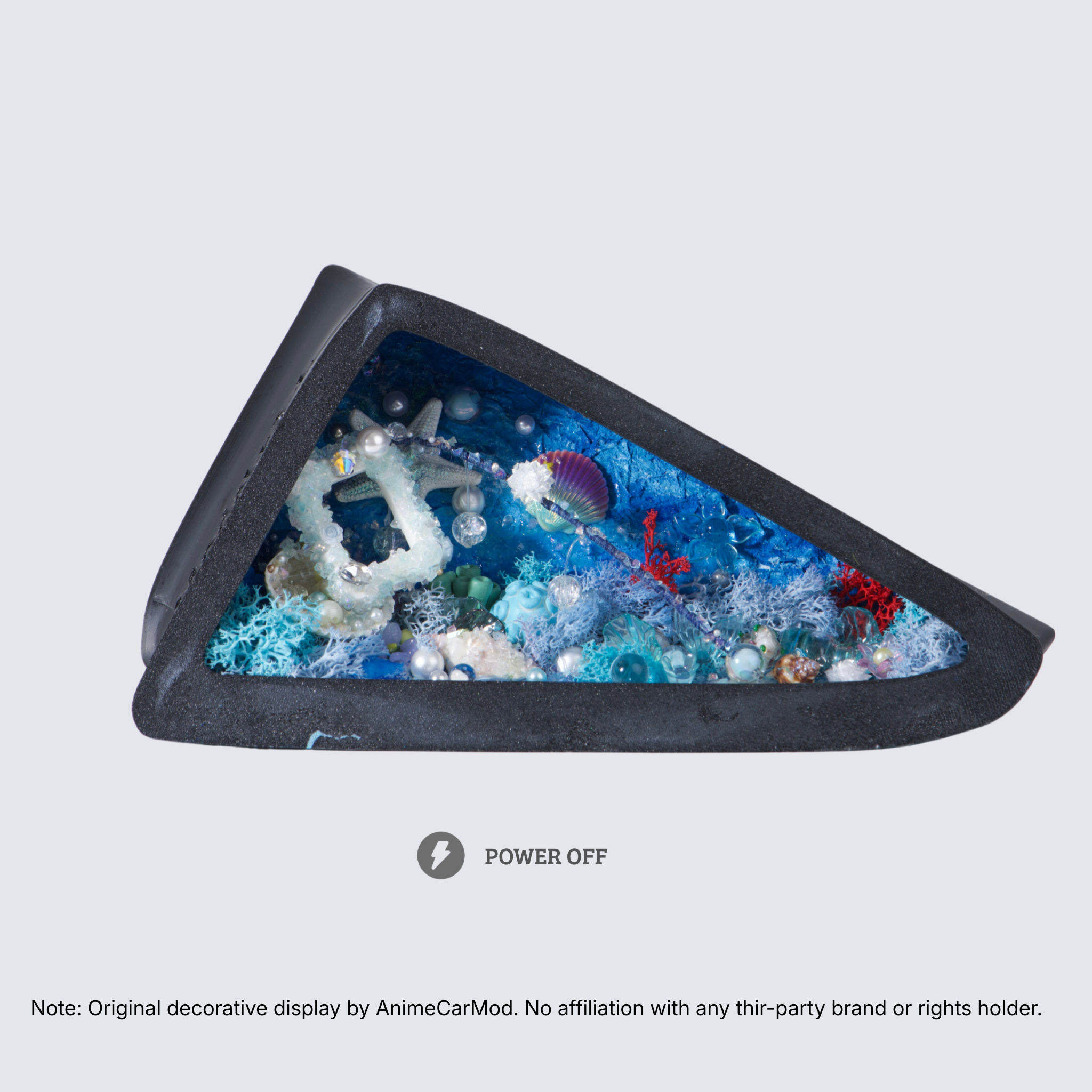 AnimeCarMod Blue Dream Hidden Cove standard scene quarter window diorama with lights off showing handmade scene details