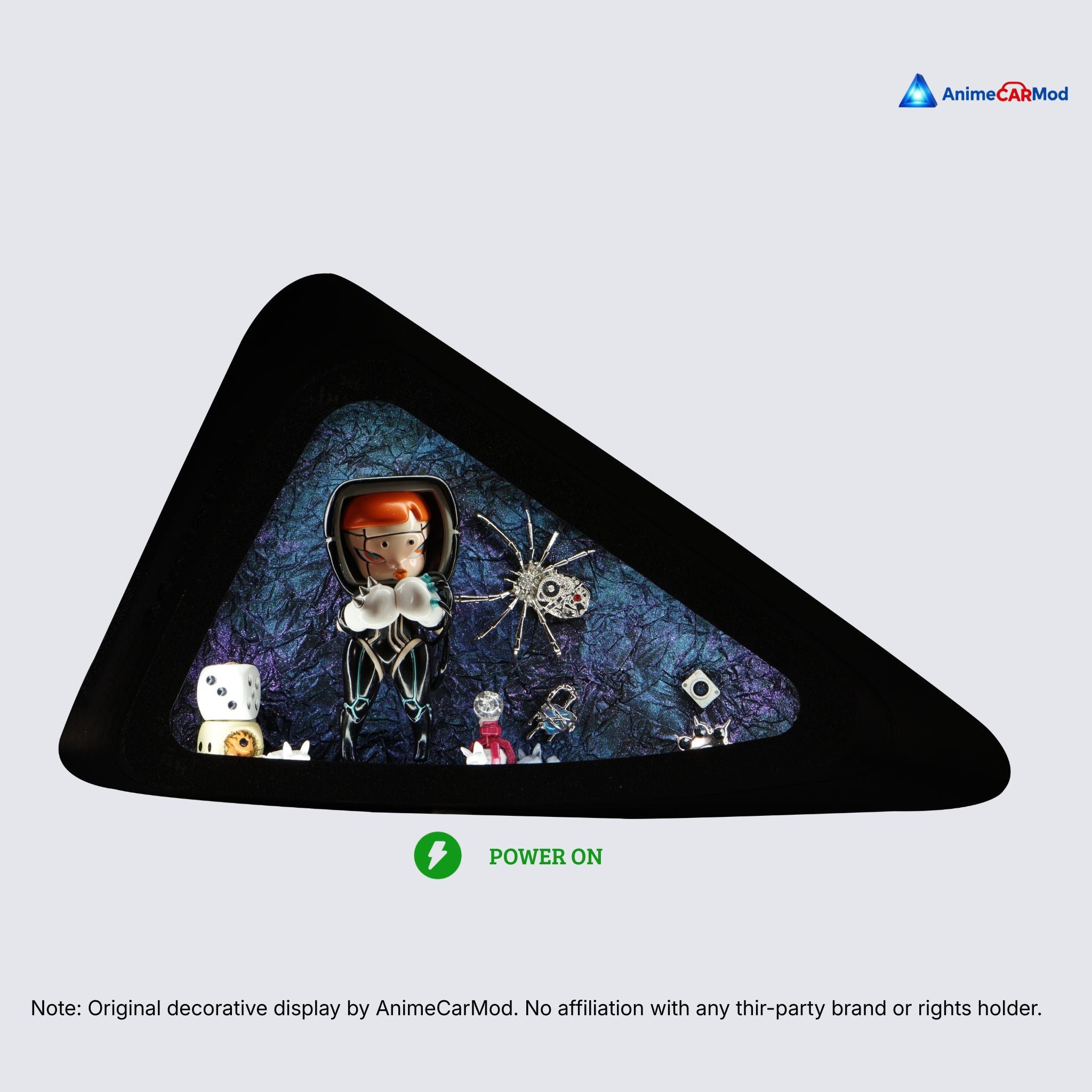 AnimeCarMod Dark Verdict standard scene quarter window diorama with lights on for car interior display
