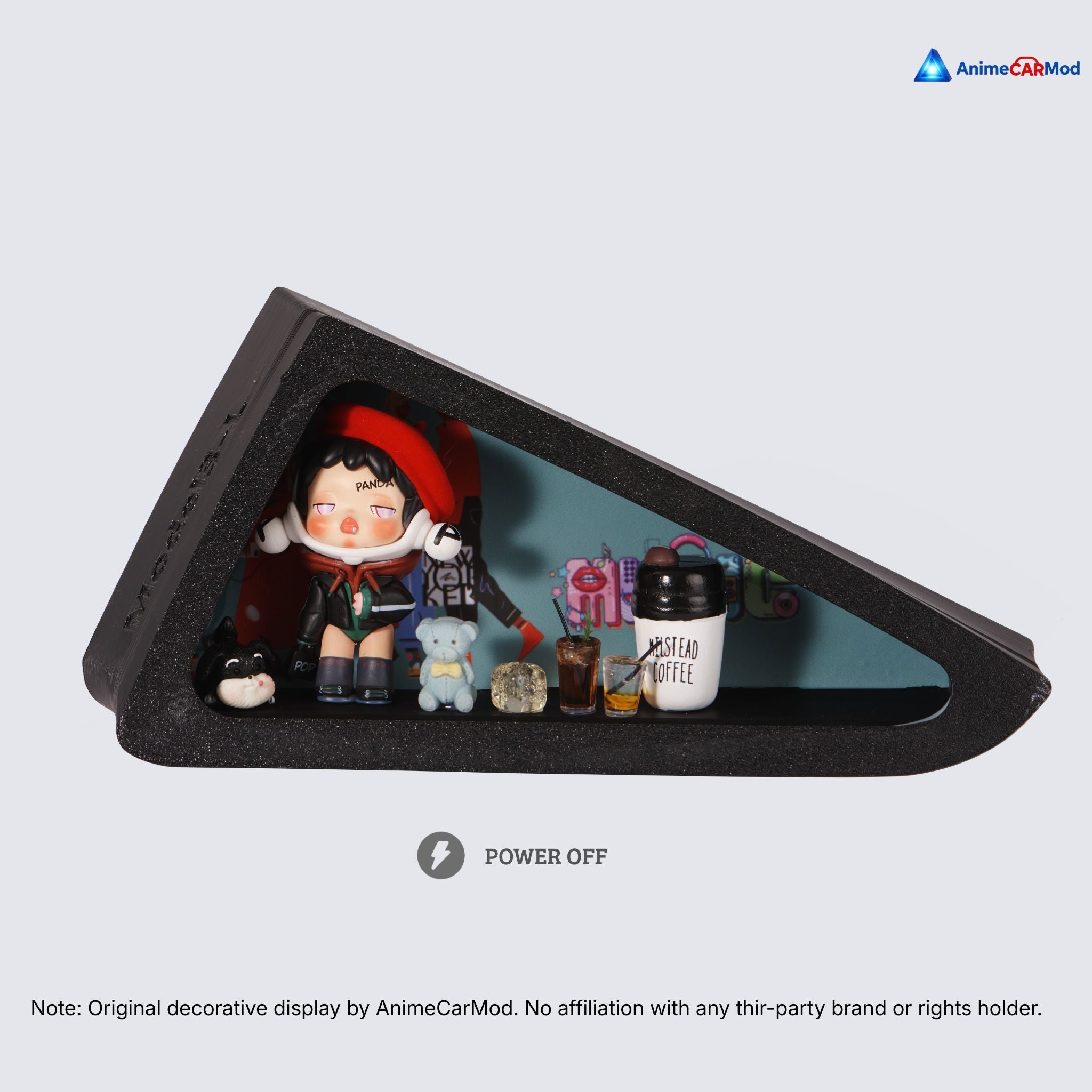 AnimeCarMod Debut Trainee standard scene quarter window diorama with lights off showing handmade scene details