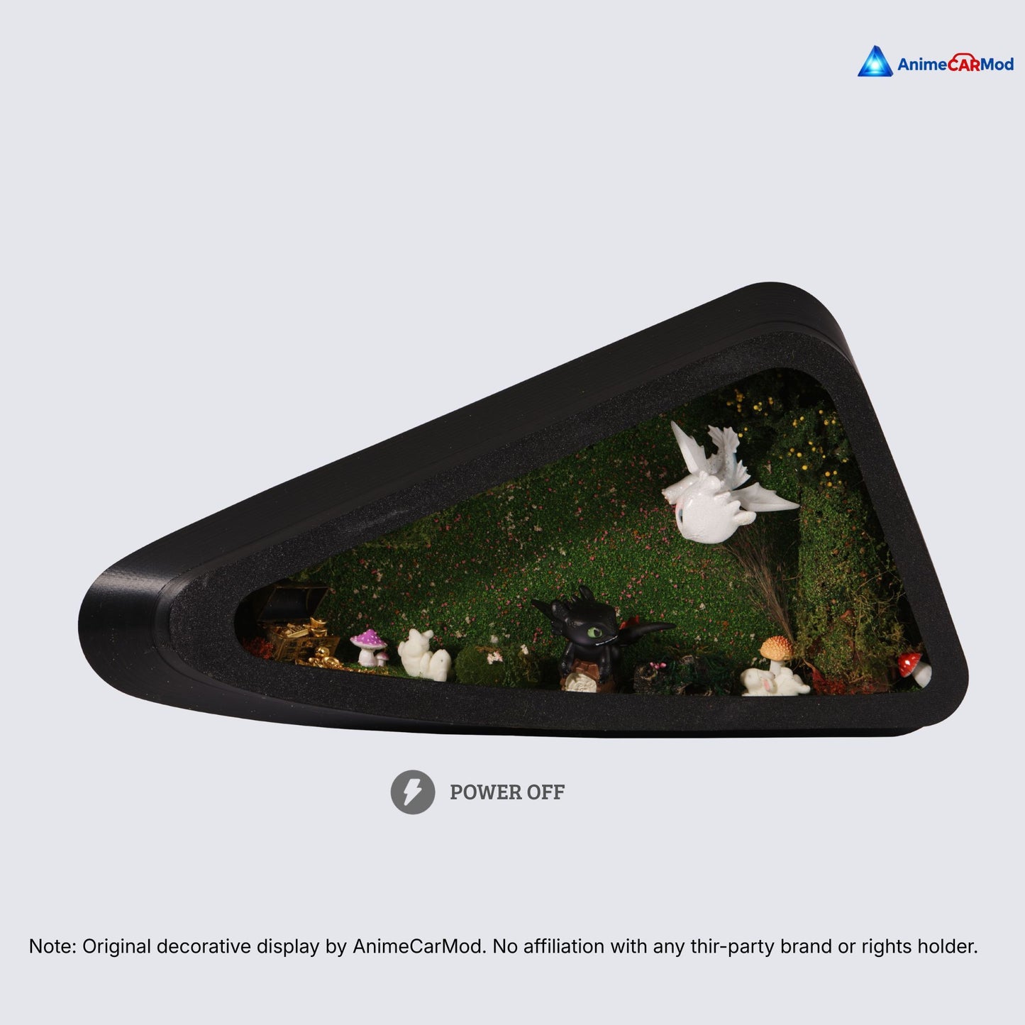 AnimeCarMod Night Dragon Forest quarter window diorama showing an expanded scene with detailed dragon and forest elements.