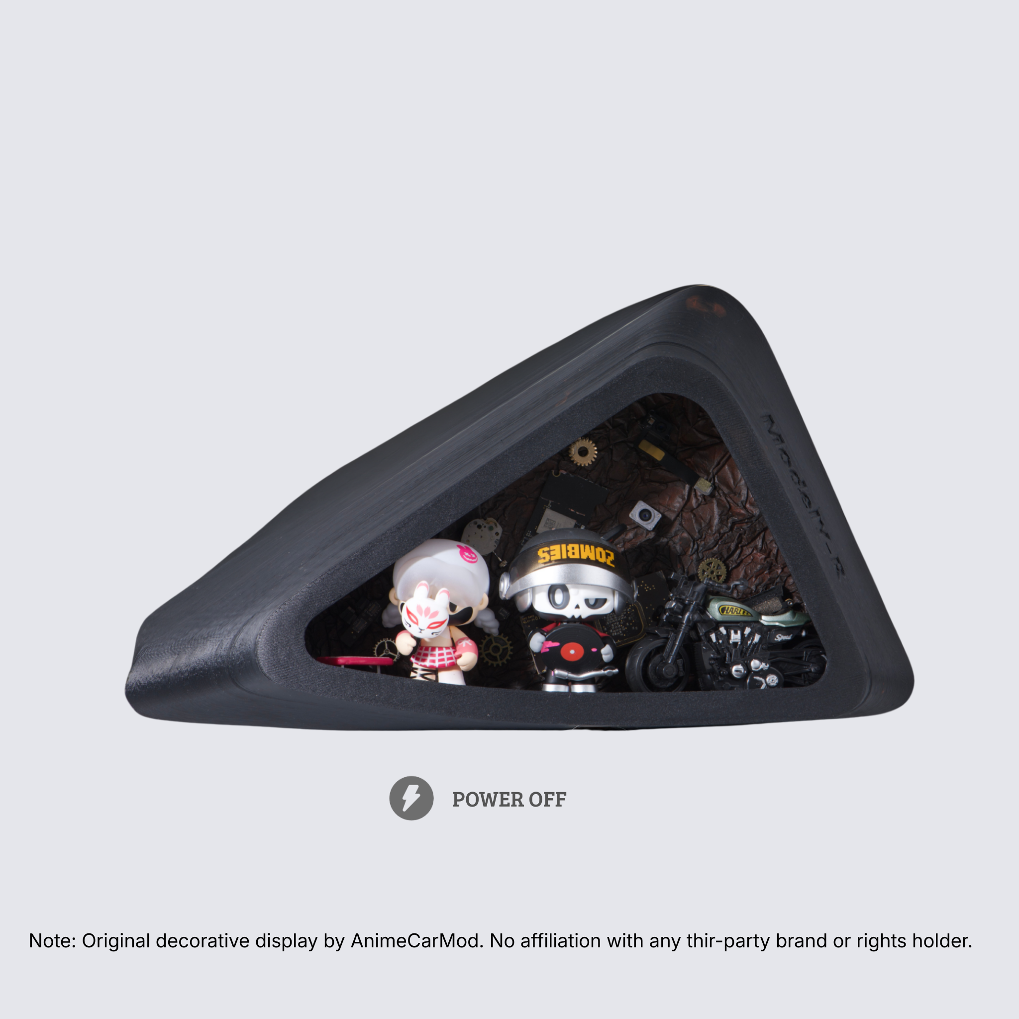 AnimeCarMod Punk Bunny Secret Base standard scene quarter window diorama with lights off showing handmade scene details