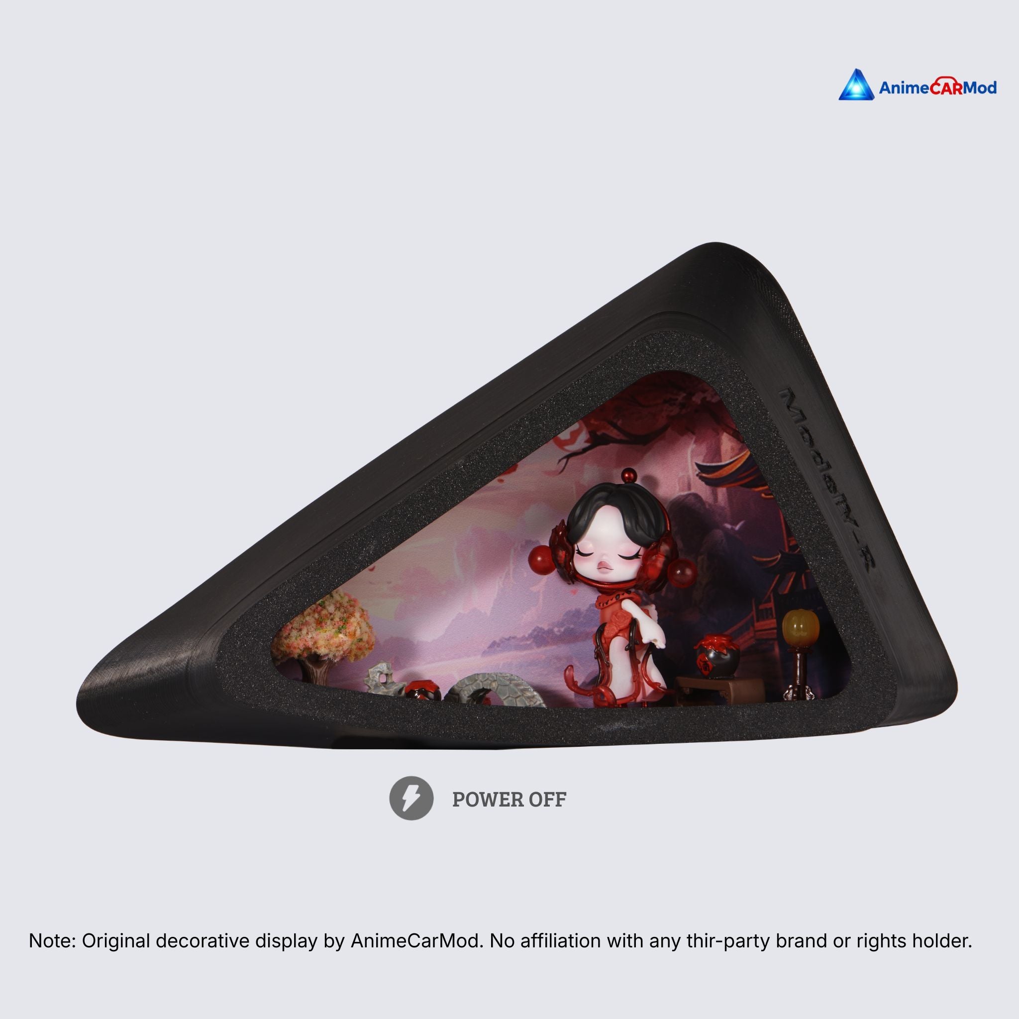 AnimeCarMod Tavern Lady standard scene quarter window diorama with lights off showing handmade scene details