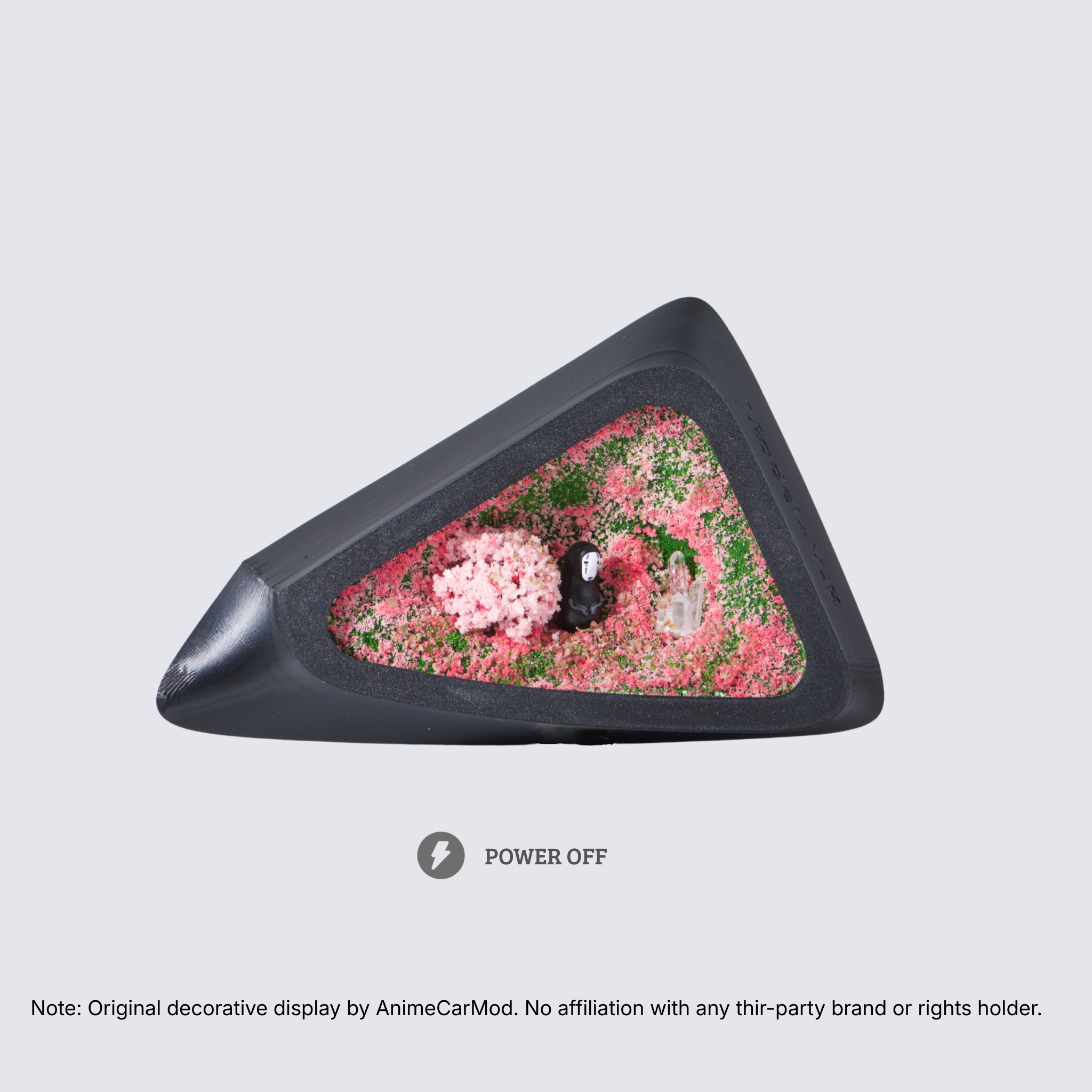 AnimeCarMod Whispering Bloom standard scene quarter window diorama with lights off showing handmade scene details
