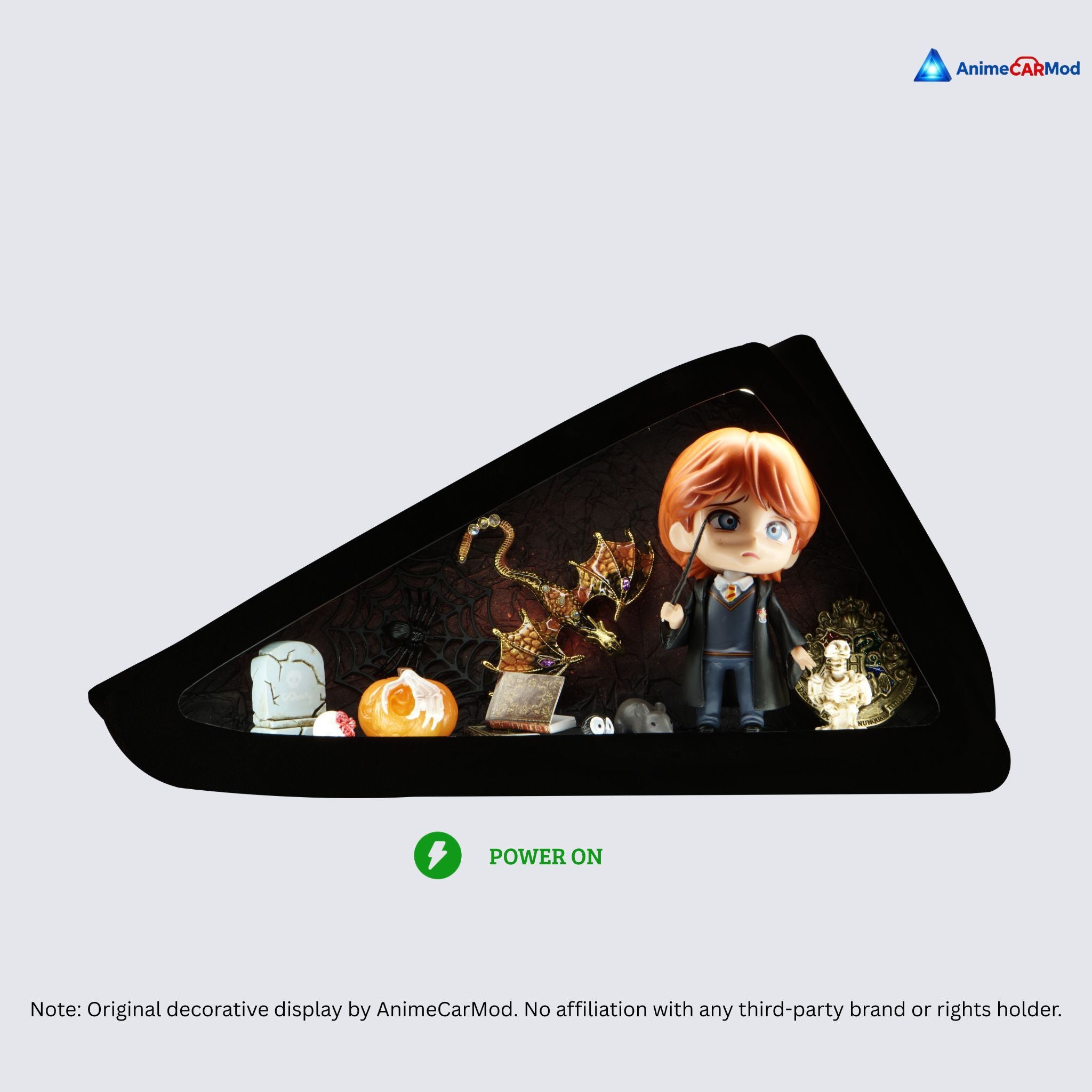 AnimeCarMod Wizard Academy Adventure standard scene quarter window diorama with lights on for car interior display
