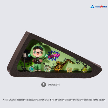 AnimeCarMod Xihaha Music Stage quarter window diorama featuring a detailed scene layout for car interior decoration.