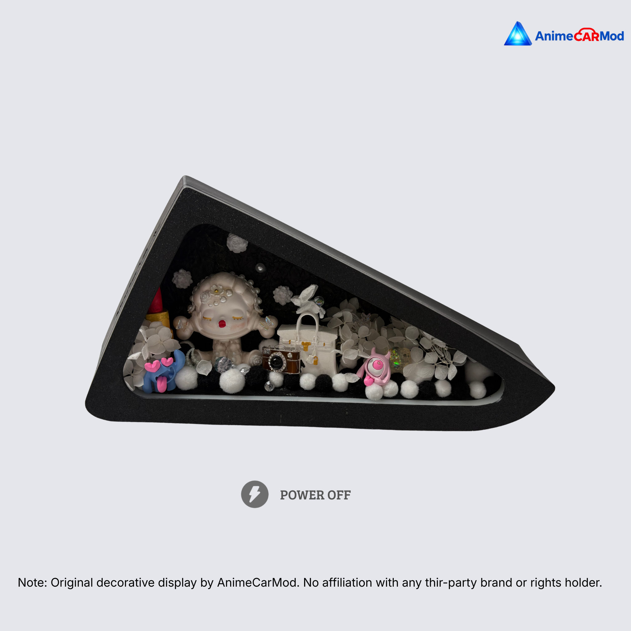 AnimeCarMod Tranquil Glow standard scene quarter window diorama with lights off showing handmade scene details
