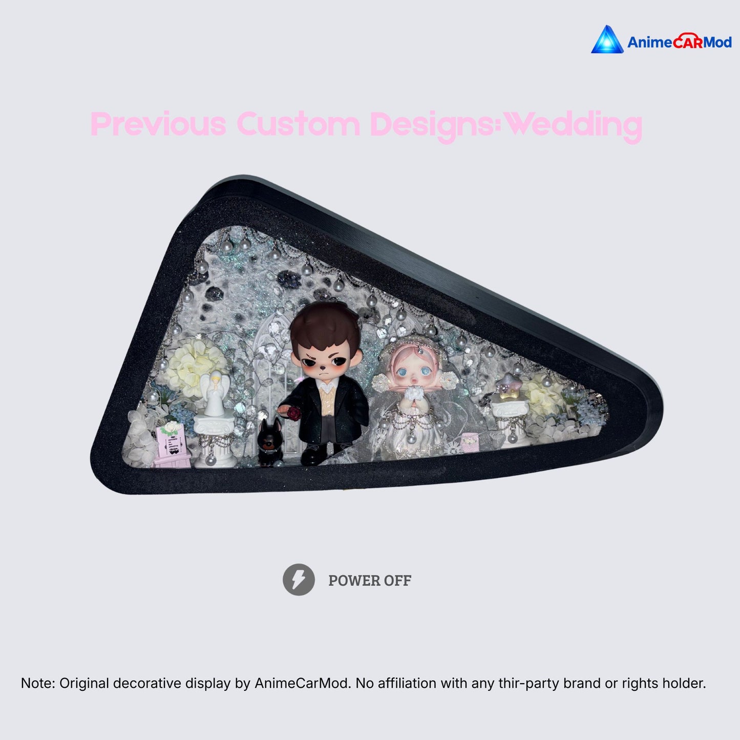 Build Your Own Quarter Window Diorama by AnimeCarMod showing a detailed side view of the custom car window display.