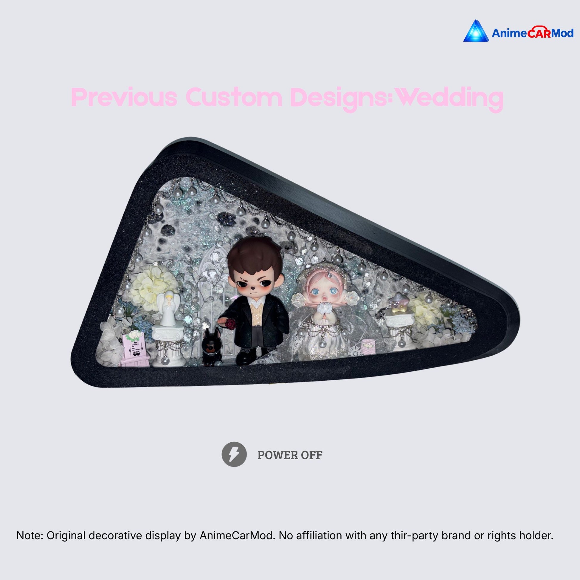 Build Your Own Quarter Window Diorama by AnimeCarMod showing a detailed side view of the custom car window display.