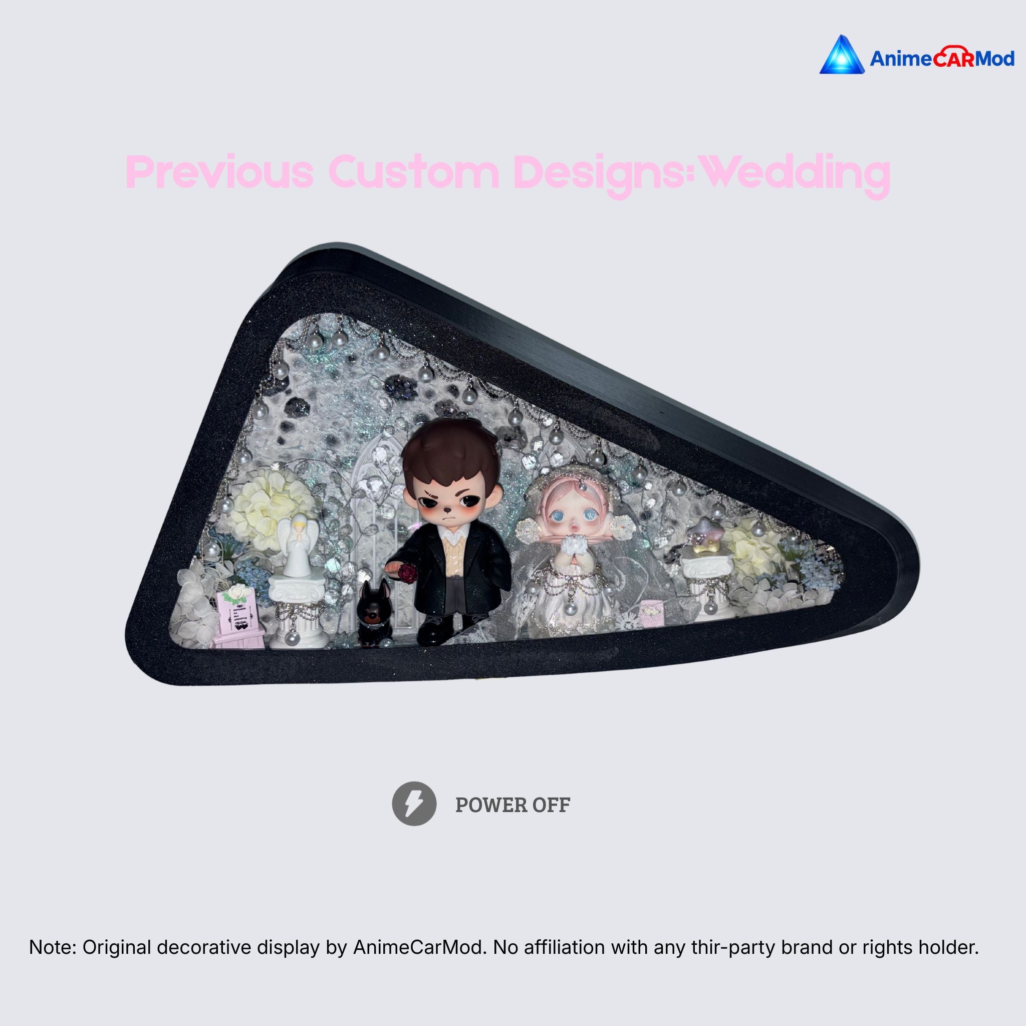 Build Your Own Quarter Window Diorama by AnimeCarMod, showing a detailed miniature scene on a single side of a car window.