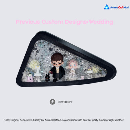 Build Your Own Quarter Window Diorama by AnimeCarMod showing a detailed side view of the custom car window display.