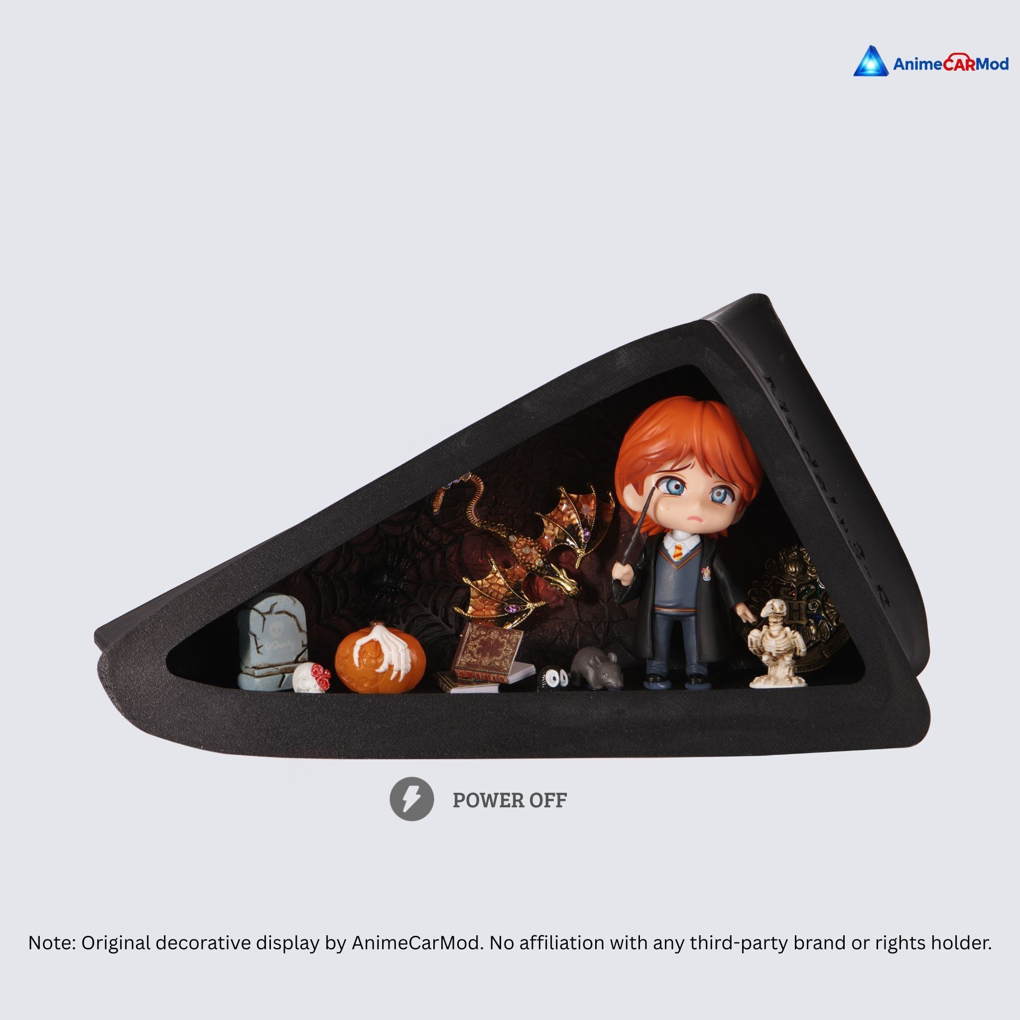 AnimeCarMod Wizard Academy Adventure standard scene quarter window diorama with lights off showing handmade scene details