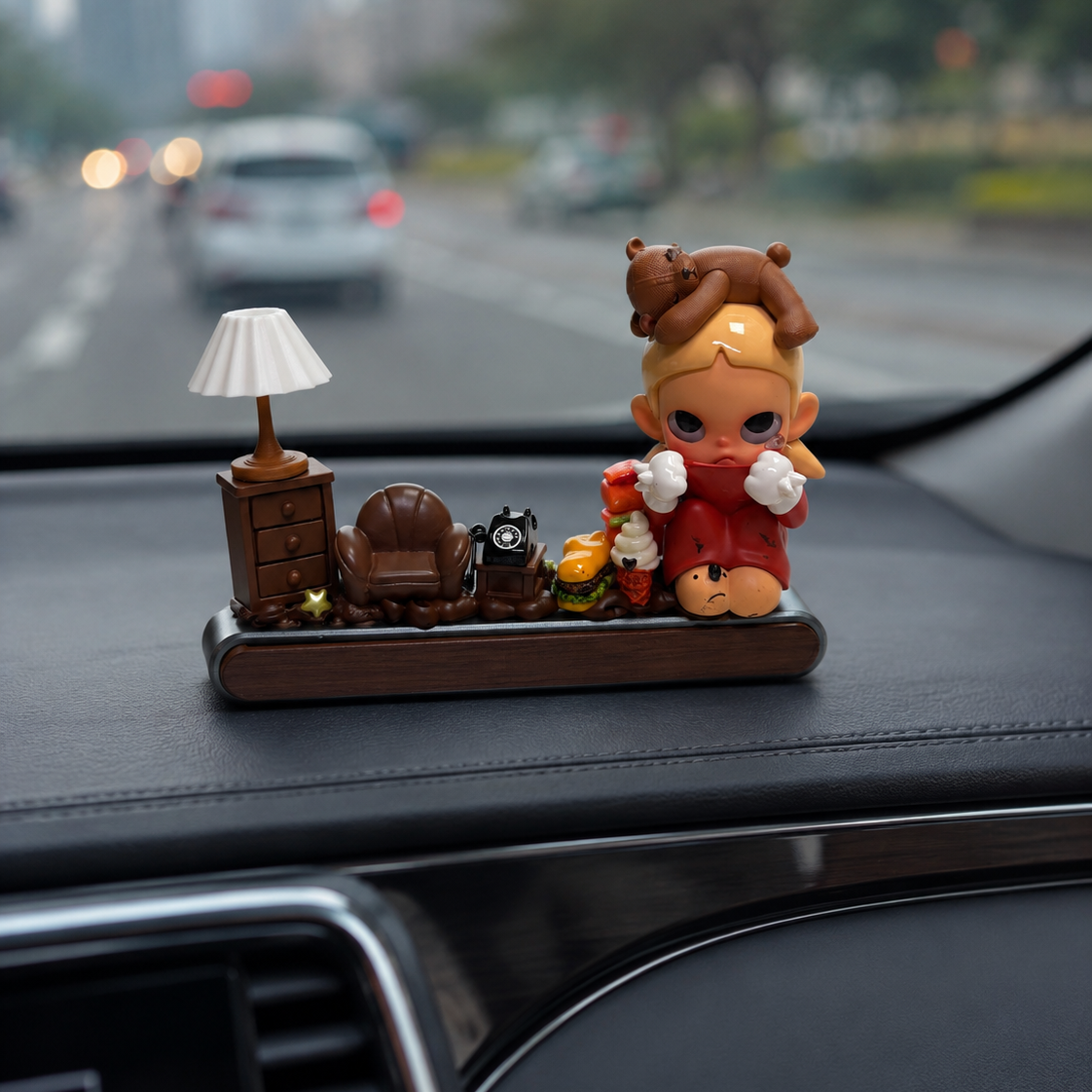 AnimeCarMod Cozy Little Lounge Car Dashboard Decor with Parking Number Plate